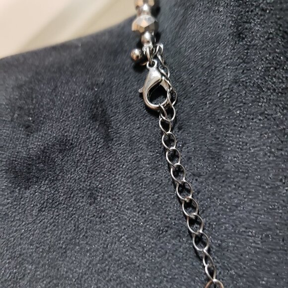 Womens Fashion Brass Stone Beaded Collar Necklace with Lobster Clasp - Picture 6 of 6